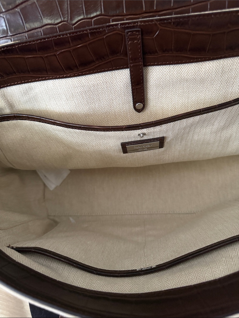 Ralph Lauren Brown and Cream Zebra-Print Tote Bag - Picture 3 of 5